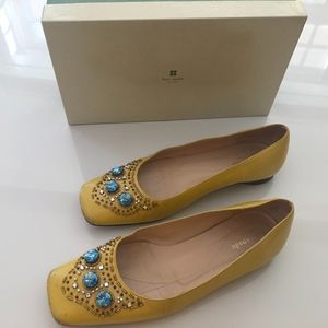 Kate Spade Bejeweled Ballet Flats - Size 8